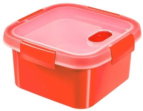Štvorcová nádoba na potraviny Parný hrniec 1,1l 249954 červená