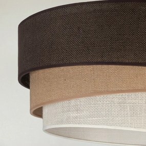 BRILAGI - Prisadený luster TRIO 3xE27/60W/230V pr. 60 cm hnedá/béžová/biela