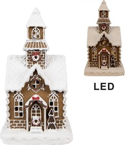 Vianočná perníková chalúpka s Led svetielkami Gingerbread House - 13*11*25 cm