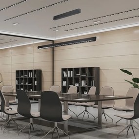 LED Luster na lanku LED/36W/230V 3000/4000/6400K čierna