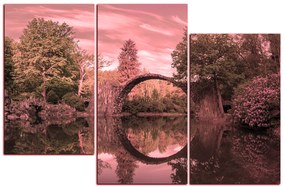 Obraz na plátne - Most v parku v Kromlau 1246VD (135x90 cm)
