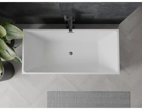 Mexen Nita, voľne stojaca vaňa 170 x 80 cm, biela, grafitový prepad, 52091708000-66
