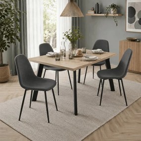 Jedálenská stolička sivá CT-V2972 GREY2