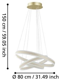 Eglo 39314 - LED Stmievateľný luster na lanku TONARELLA LED/78W/230V+70W+34W