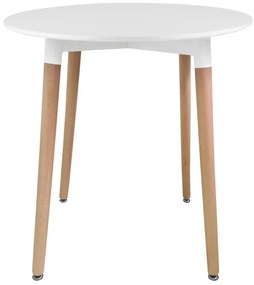 Okrúhly stôl KAMI biely 80 cm