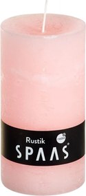 Stĺpová sviečka SPAAS RUSTIK 13 cm ružová