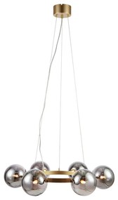 Markslöjd 108050 - Luster na lanku CIRCLE 6xG9/20W/230V zlatá