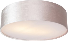 Moderné stropné svietidlo ružové 40 cm so zlatým vnútrom - Drum