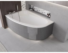 Mexen X-ST, polystyrénový plášť na rohovú vaňu 240 cm, LED drážka, biela, 55022-01