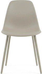 Jedálenská stolička OSAKA plastová, šedohnedá