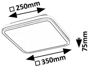 Rabalux 71399 - LED stmievateľné stropné svietidlo SERKAN LED/43W/230V 3000-6500K + diaľkové ovládanie