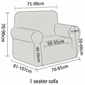 4Home Napínací poťah na kreslo Abstract béžová, 90-140 cm + obliečka na vankúšik zadarmo, 90-140 cm
