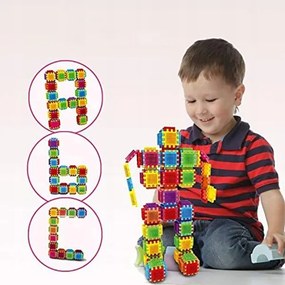 Bloky Ježci stavebné doštičky 140 prvkov v kartóne