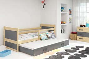 Detská posteľ s prístelkou RICO 2 | borovica 80 x 190 cm Farba: Sivá