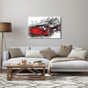Obraz - Maľované auto v akcii (90x60 cm)