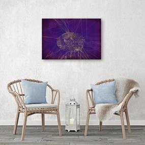 Gario Obraz na plátne Zlatý kruh na fialovom pozadí - Andrea Haase Rozmery: 60 x 40 cm