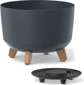 Plastový kvetináč na nožičkách DGRL300 29 cm - antracit