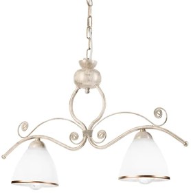 Luster na reťazi RETRO 2xE27/60W/230V zlatá/patina