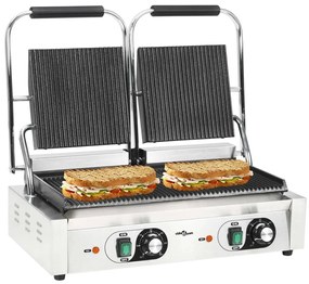 Panini gril s dvojitým drážkovaním 3600 W 57x30,5x20 cm