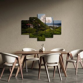 Obraz krajiny s mesiacom (150x105 cm)