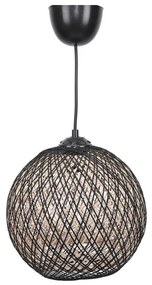Luster na lanku JUTE 1xE27/60W/230V čierna