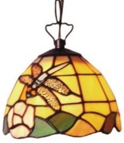 Ozdobná závesná lampa v štýle Tiffany LIBELLE