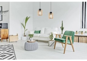 Závesné svietidlo Timber 7, 2x drevené tienidlo
