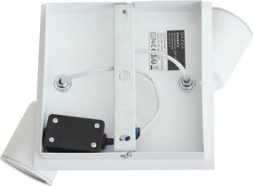 Moderné kúpeľňové bodové svetlo biele štvorcové 2-žiarovkové IP44 - Ducha