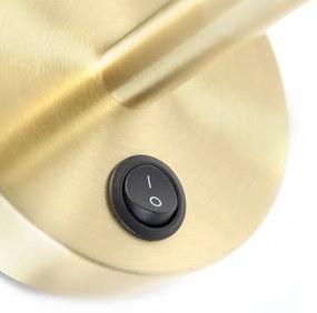 Moderná nástenná lampa zlatá 1-žiarovková s vypínačom - Combi