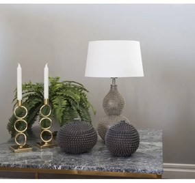 ByRydens 4001840-6508 - Stolová lampa LOFTY 1xE27/5W/230V biela/strieborná