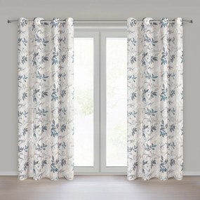 ZÁVES NA KRÚŽKOCH NICOLA 140X250 CM LISTY