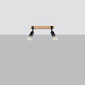 Sollux SL.1296 - Bodové svietidlo ZUCA 2xE27/15W/230V čierna