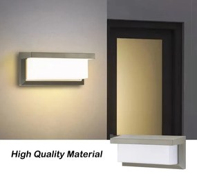 Brilagi-LED Vonkajšie nástenné svietidlo so senzorom BRICKY LED/12W/230V šedá IP54