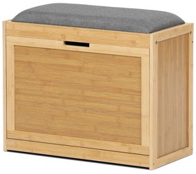 Autronic DR-N1014 GREY2 Botník s taburetom, 60 x 51 x 29 cm