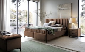 Posteľ Joy 160x200 cm, whisky hnedá látka