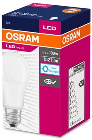 OSRAM LED žiarovka VALUE, E27, A100, 13W, 1521lm, 6500K, studená biela