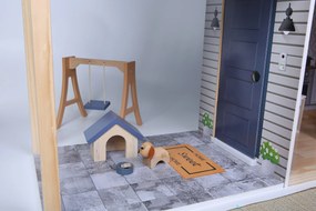 EcoToys Drevený domček pre bábiky Maya Residence - 28 prvkov