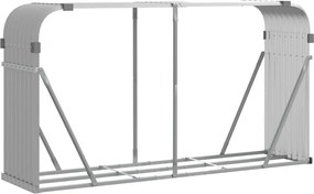 vidaXL Držiak na polená bledosivý 180x45x100 cm pozinkovaná oceľ