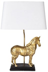 Stolová lampa so zlatou dekoráciou koňa Horse golden - 35*18*55 cm E27/max 1x60W