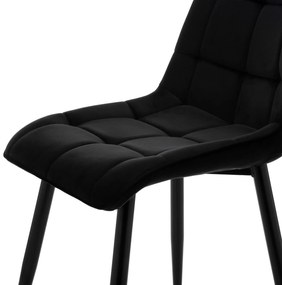 Jedálenská stolička chic velvet čierna | jaks