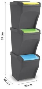Kôš na triedený odpad Recykle BIN 3x 25 l