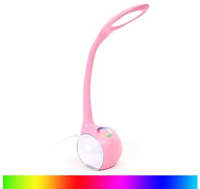 LED RGB Stmievateľná stolná lampa LED/7W/230V ružová