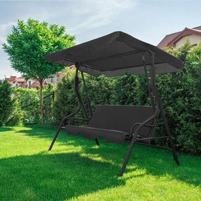Záhradná hojdačka čiernej farby RELAX
