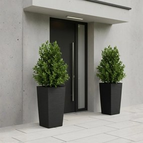 PLASTOVÝ KVETINÁČ PORTO RIFLO 75X39,5X39,5 CM ČIERNA