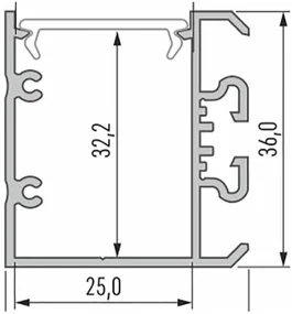 Led-Labs LED profil LUMINES typ Unico strieborný elox 2,02m