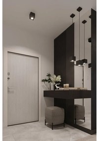 Čierne nástenné svietidlo Sollux Geo