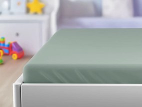 Jersey plachta do detskej postieľky mentolová 70 x 140 cm