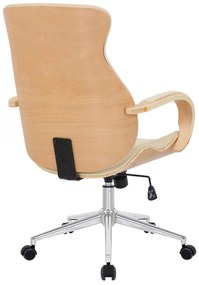 Design-Shop Kancelárska stolička Melilla - drevo natura - Krémová