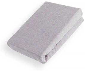 Detské froté napínacie prestieradlo do postieľky FR-028 Svetlo sivé 80 x 140 x 10 cm - do postieľky