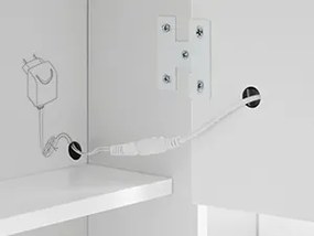 Toaletní stolek Vasagle Berny 90 cm se zrcadlem a LED osvětlením bílý